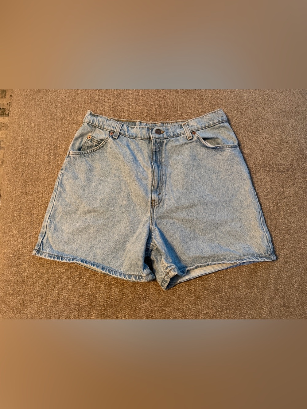 Vintage Levi 920 Regular Fit Jean Shorts Orange Tab
